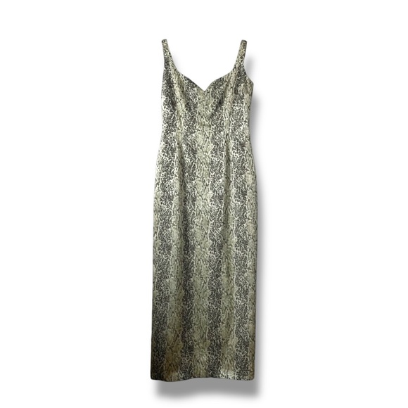 Cache Beaded Snakeskin Print Cocktail Dress - Picture 4 of 5
